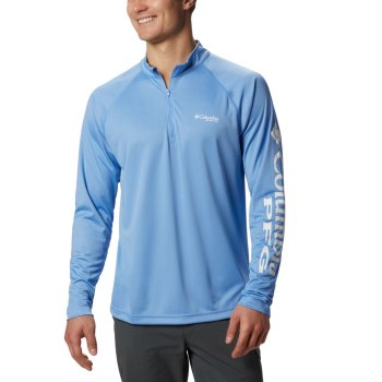 Columbia PFG Terminal Tackle 1/4 Zip, Pullover Blancos Para Hombre | 326475-RJG